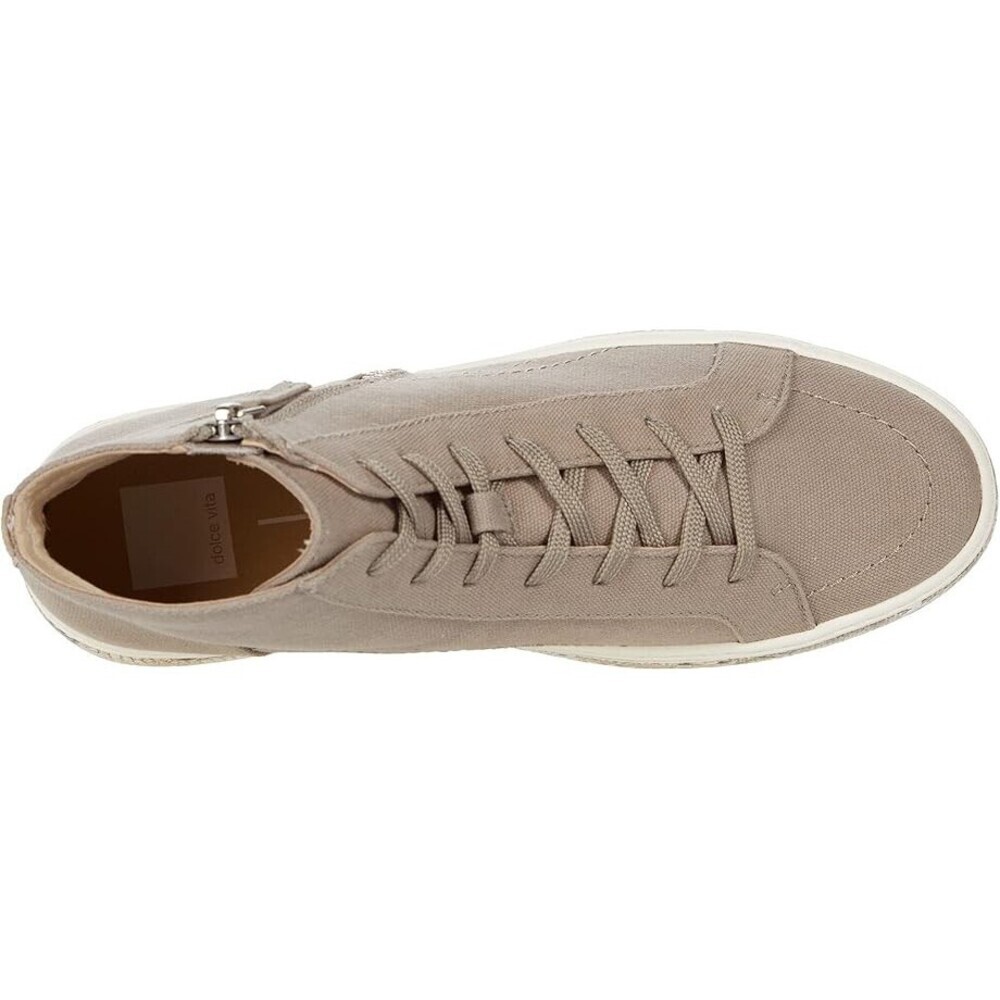Dolce Vita Loreli Sneakers Women's 9.5 Olive Canvas Side Zip Casual Shoes ZAP729 - Picture 4 of 10